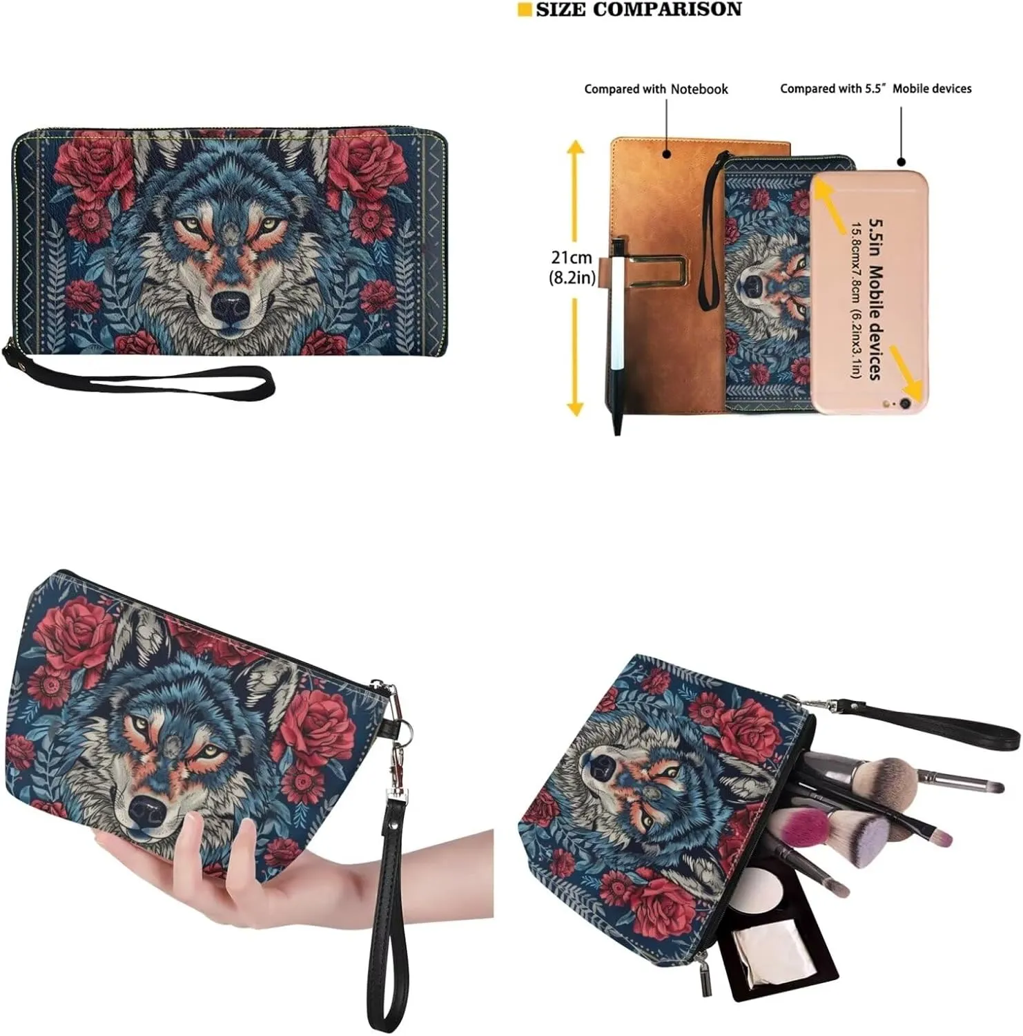 3PCS Tote Bag with Wallet, Purse and Wallet Set for Women Large Top Handle Purse Casual Satchel Handbag