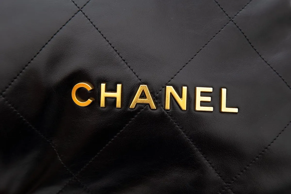 Chanel 22 2023 Black Calfskin Leather Backpack