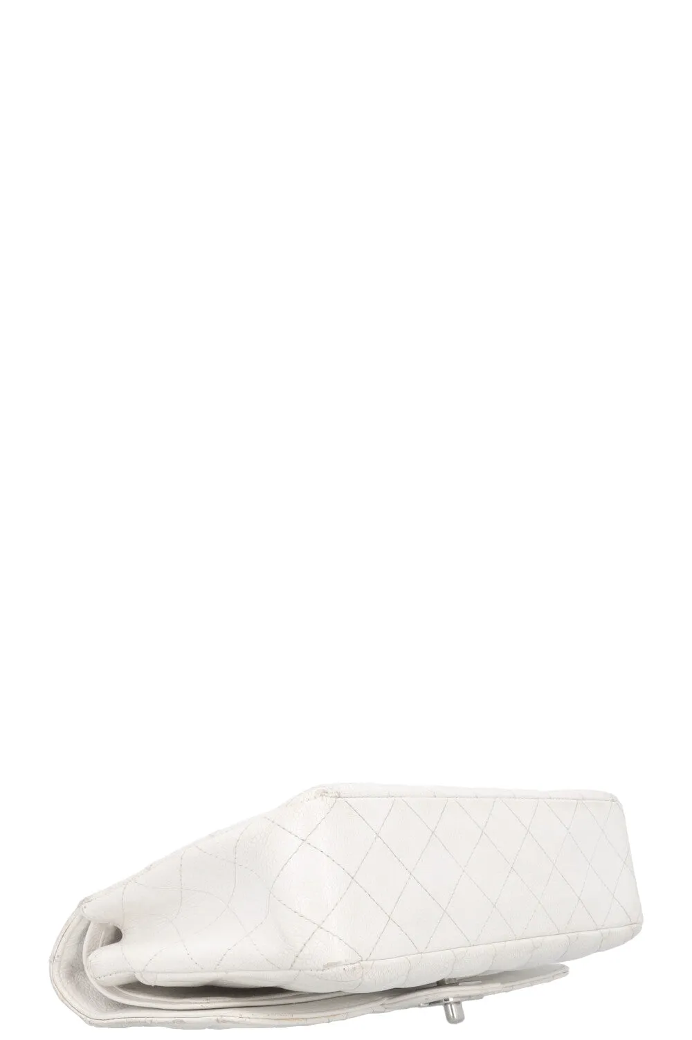 CHANEL Classic Double Flap Bag Medium White
