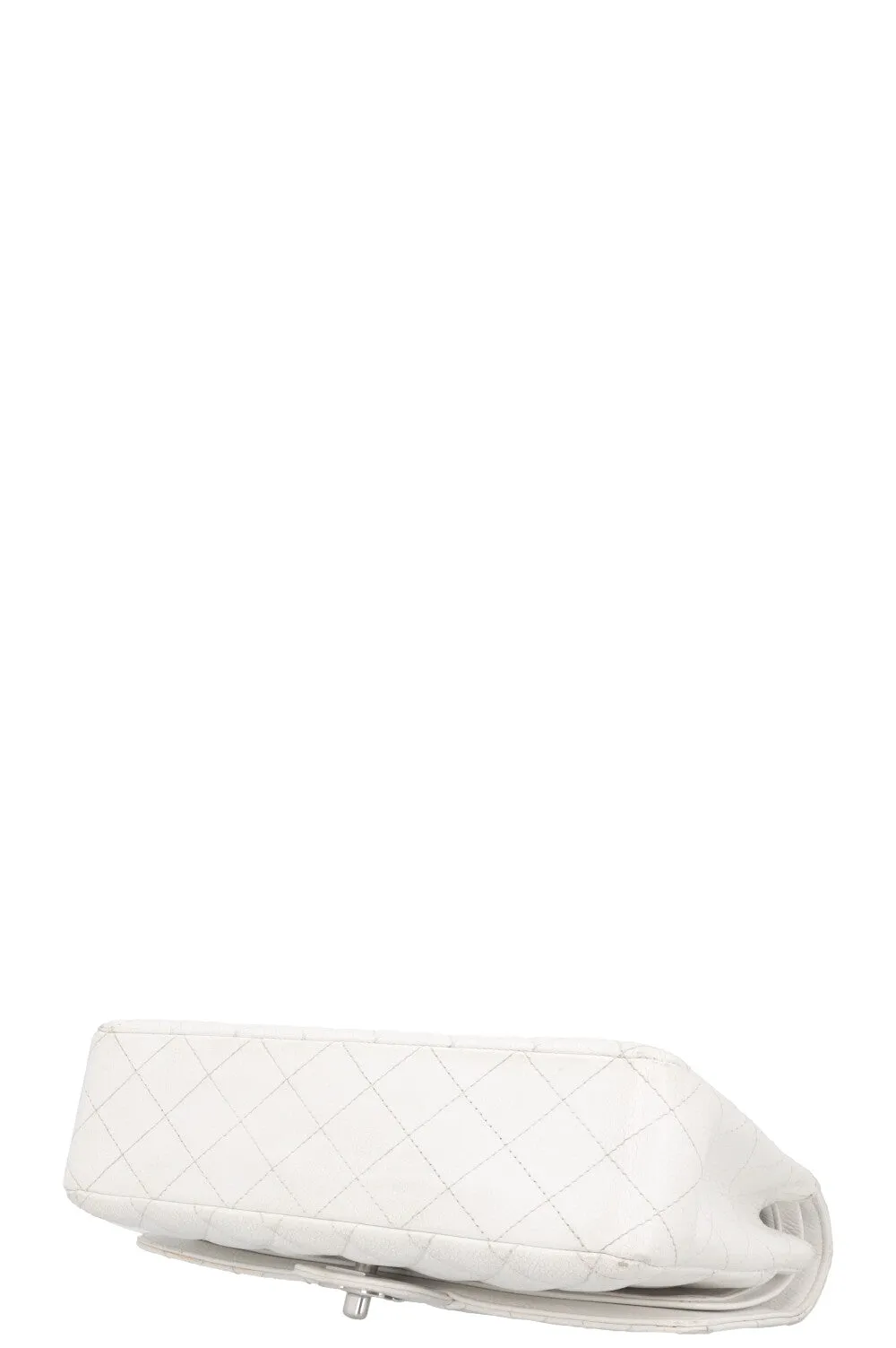 CHANEL Classic Double Flap Bag Medium White