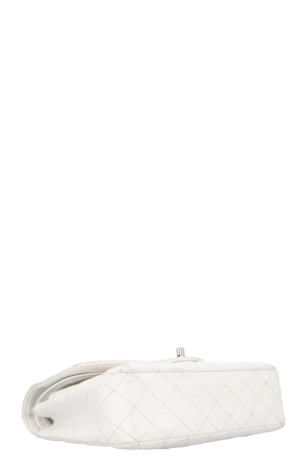 CHANEL Classic Double Flap Bag Medium White