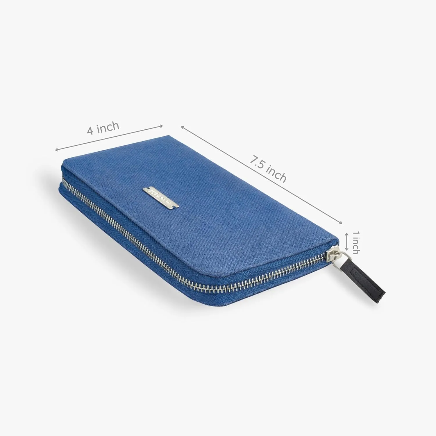 Ecoright Canvas Wallet for Women, Compact Wallet with Passport, Credit Card Holder, Coin Pouch, Women Wallet with Zipper, Blue Lagoon, One Size, Casual