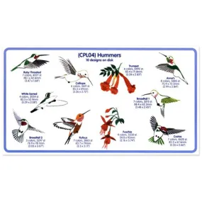Hummers Embroidery CD by Cactus Punch