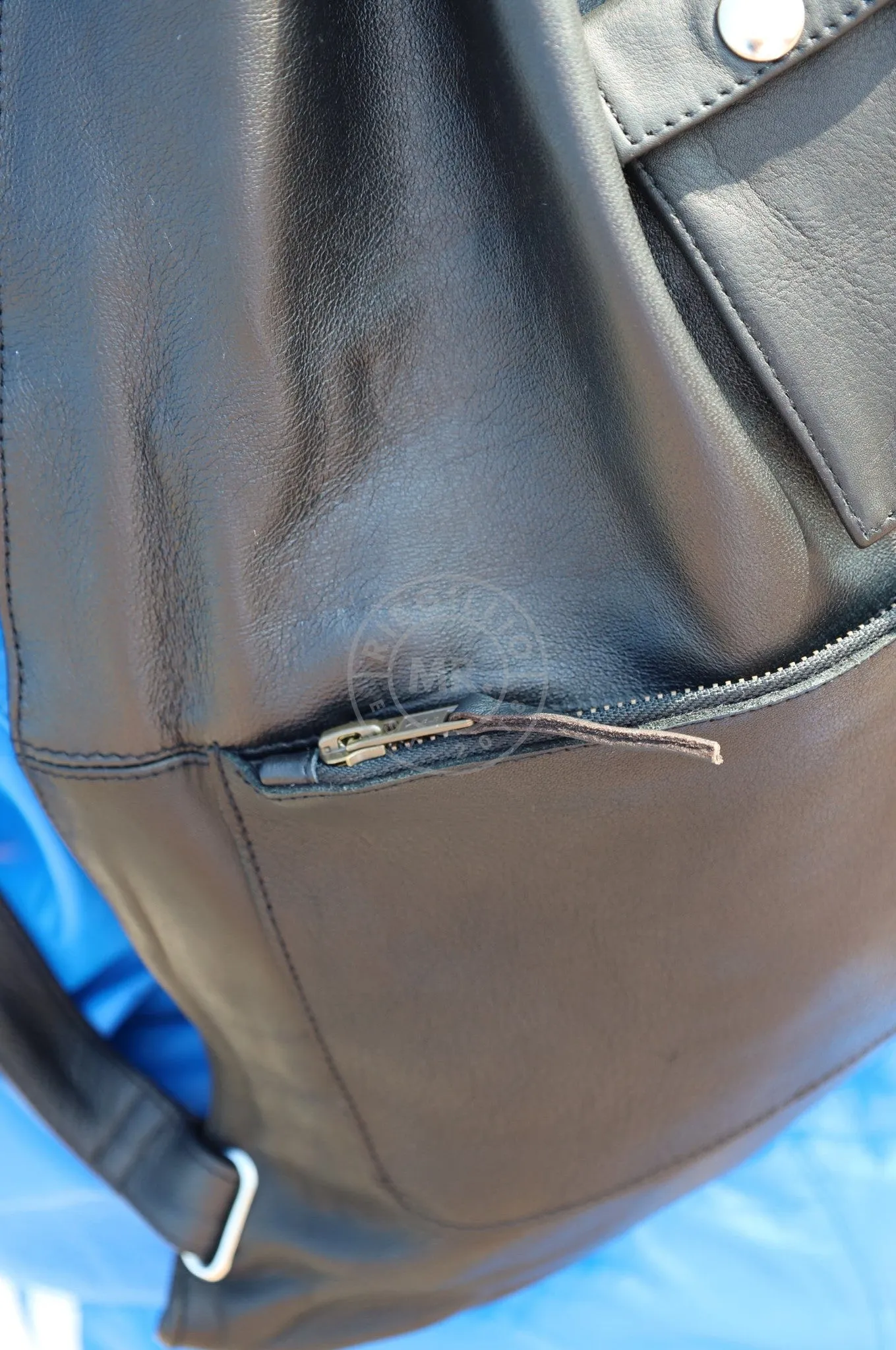 Leather Backpack Full Black