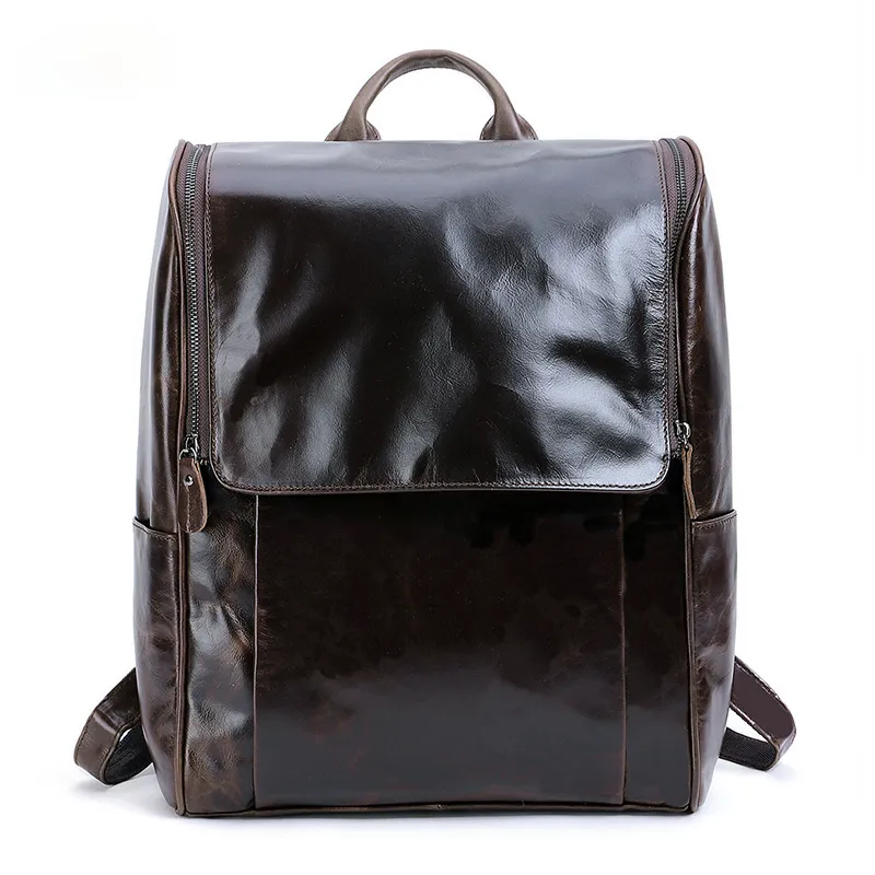 New Fashion Men Retro Leather Backpack J6390