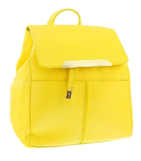Pierre Cardin Yellow Leather Classic Medium Fashion Backpack