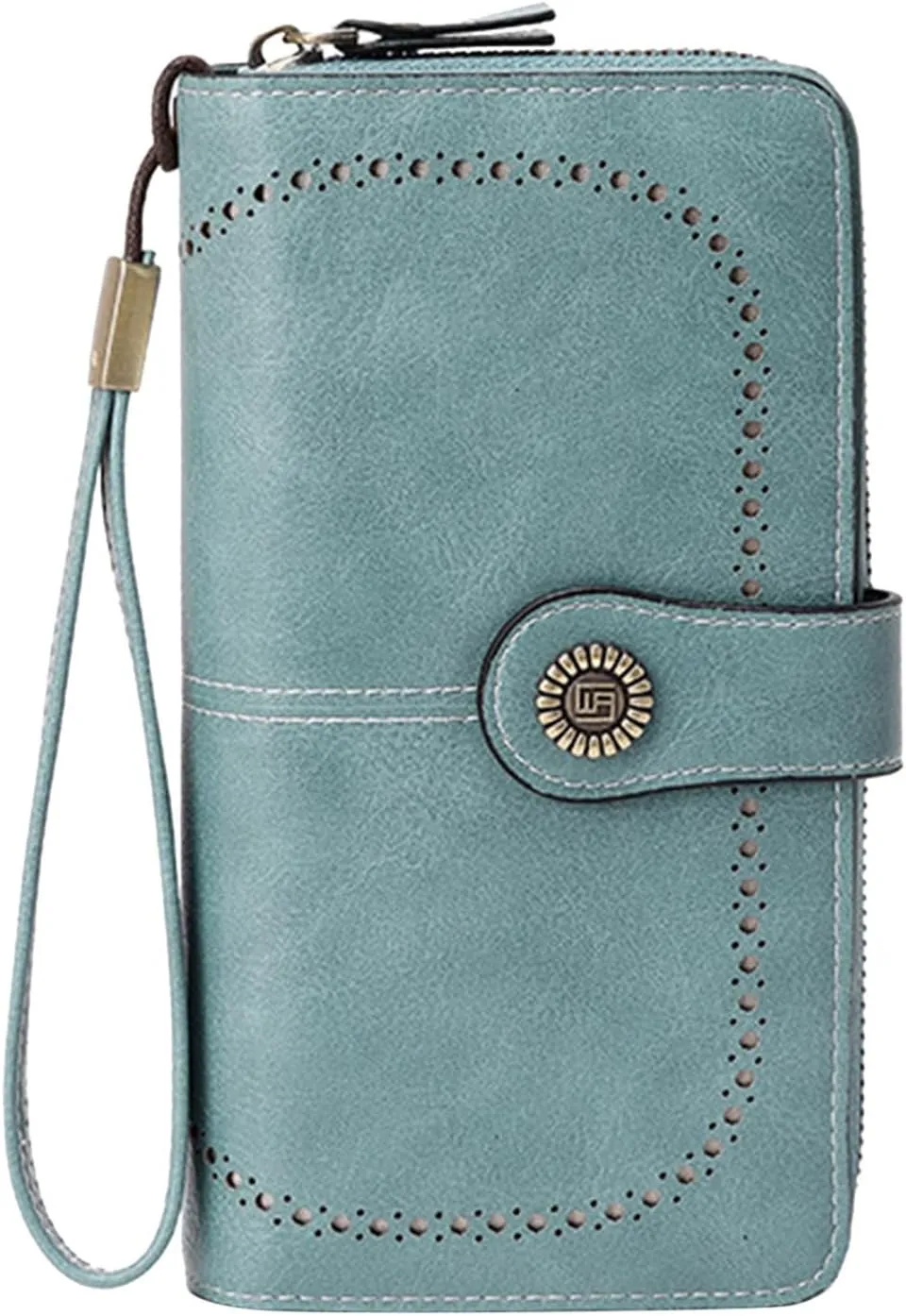 Rfid Wallet Women,2024 New Leather Wallet Wristlet for Women,Zip Around Large Capacity Bifold Rfid Blocking Clutch Purses Credit Card Wallet,Travel Wallet for Women Ladies Mom Girls