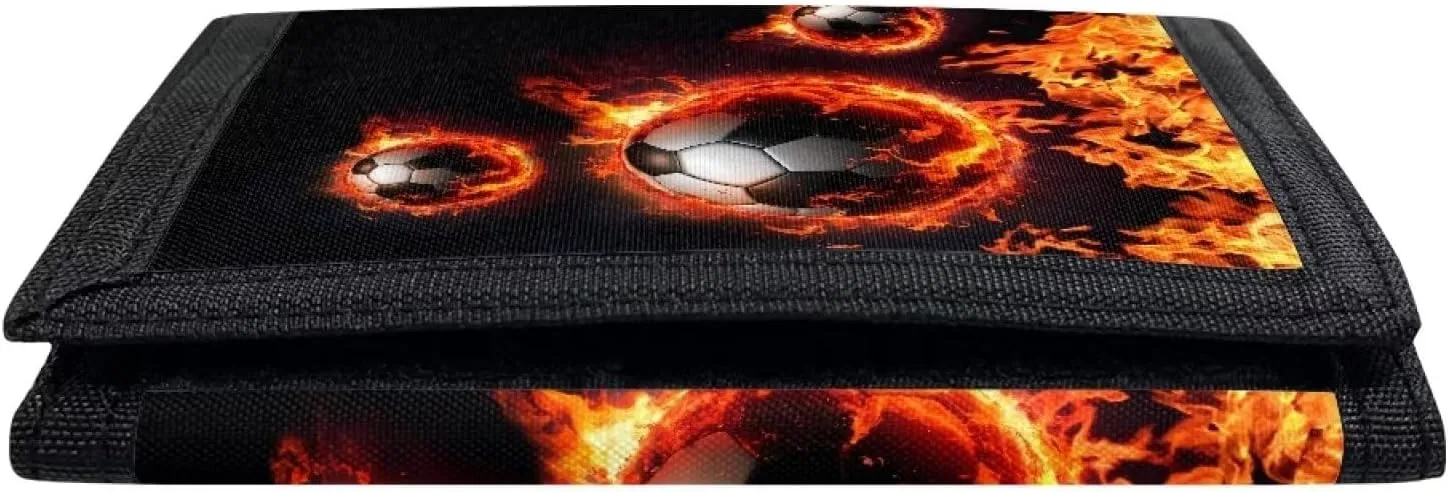 Rnyleeg Kids Wallet for Boys & Girls,Sport Theme Trifold Wallet with Coin Pocket,Cash Pocket Novelty Wallet for Childrens Gifts, ball-30, Casual