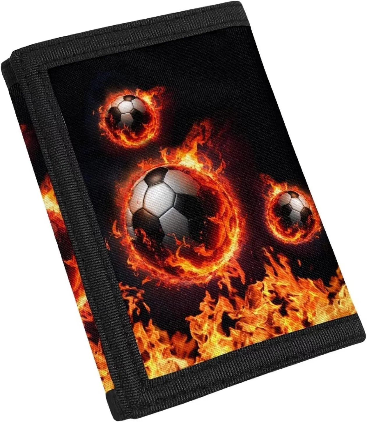 Rnyleeg Kids Wallet for Boys & Girls,Sport Theme Trifold Wallet with Coin Pocket,Cash Pocket Novelty Wallet for Childrens Gifts, ball-30, Casual