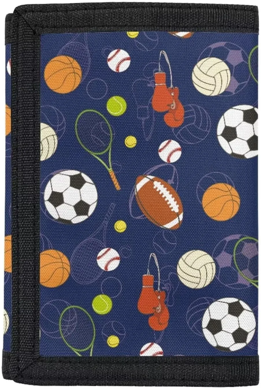 Rnyleeg Kids Wallet for Boys & Girls,Sport Theme Trifold Wallet with Coin Pocket,Cash Pocket Novelty Wallet for Childrens Gifts, blue, Casual