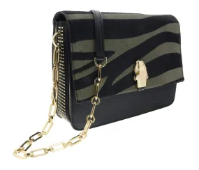 Roberto Cavalli HXLPG7 999 Black/Olive Shoulder Bag