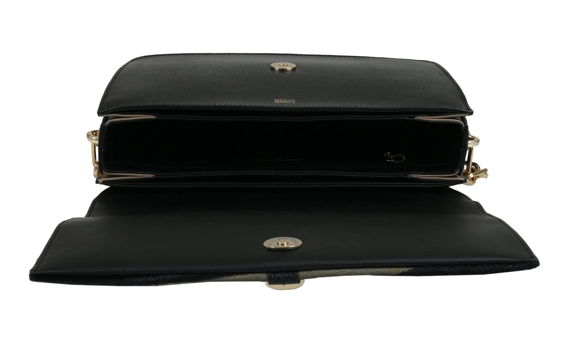 Roberto Cavalli HXLPG7 999 Black/Olive Shoulder Bag