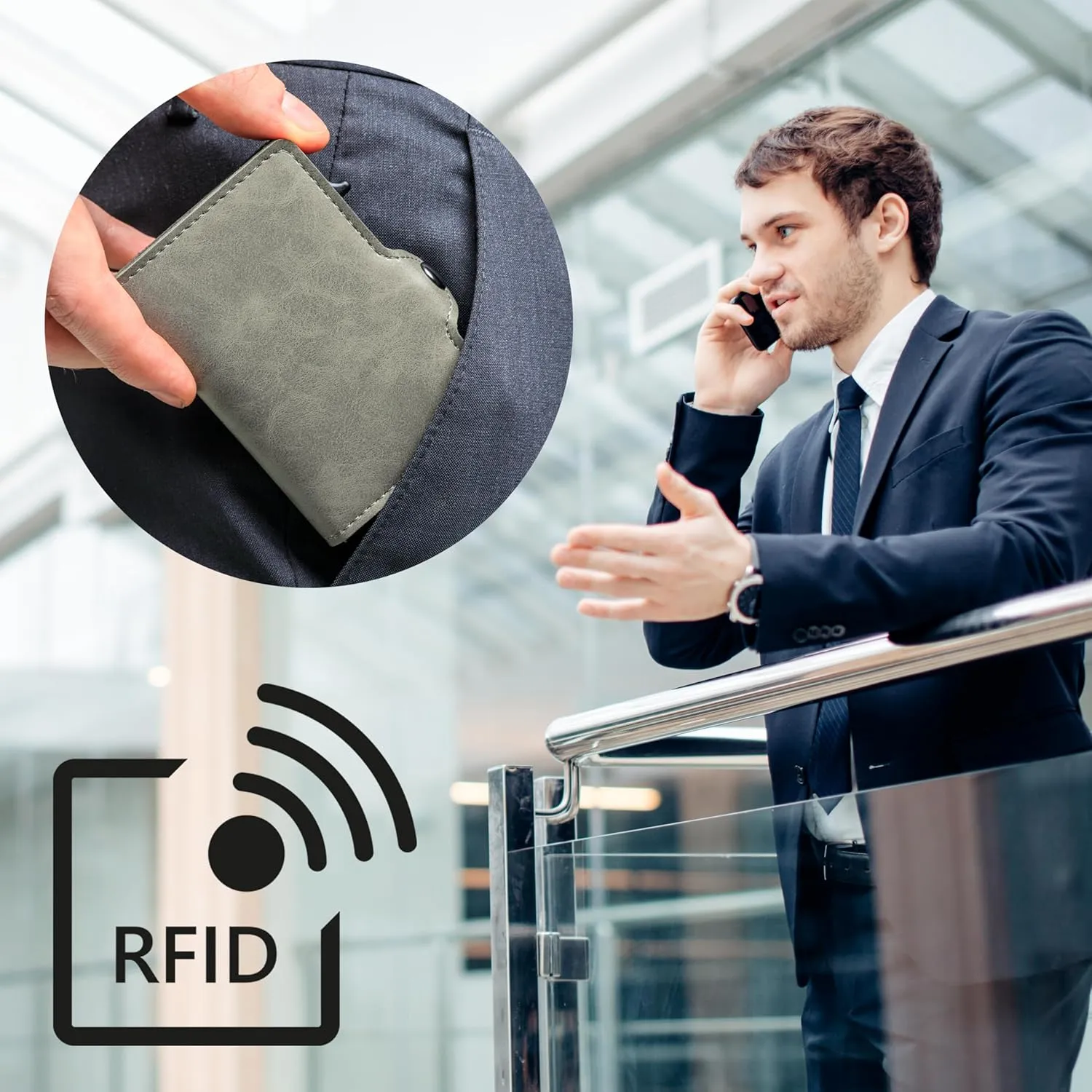 slimfin Slim Wallet with Coin Compartment - Card Holder - Men's Wallet - Wallet - Wallet - Card Holder Small/Mini with RFID Protection - Unisex