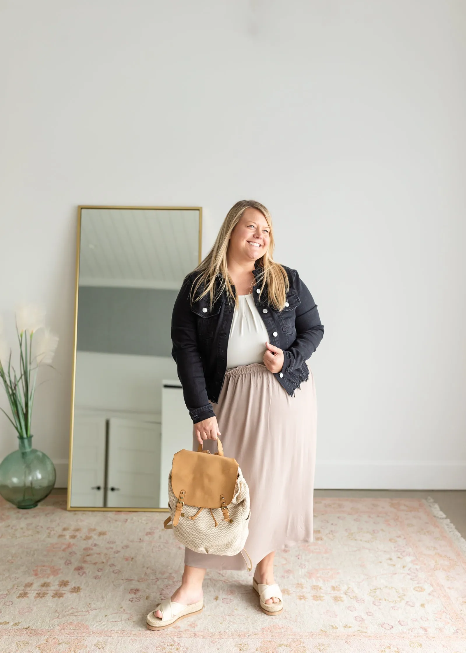 Tatum Canvas Backpack With Flap over