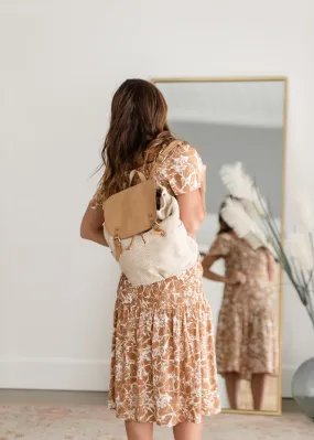 Tatum Canvas Backpack With Flap over