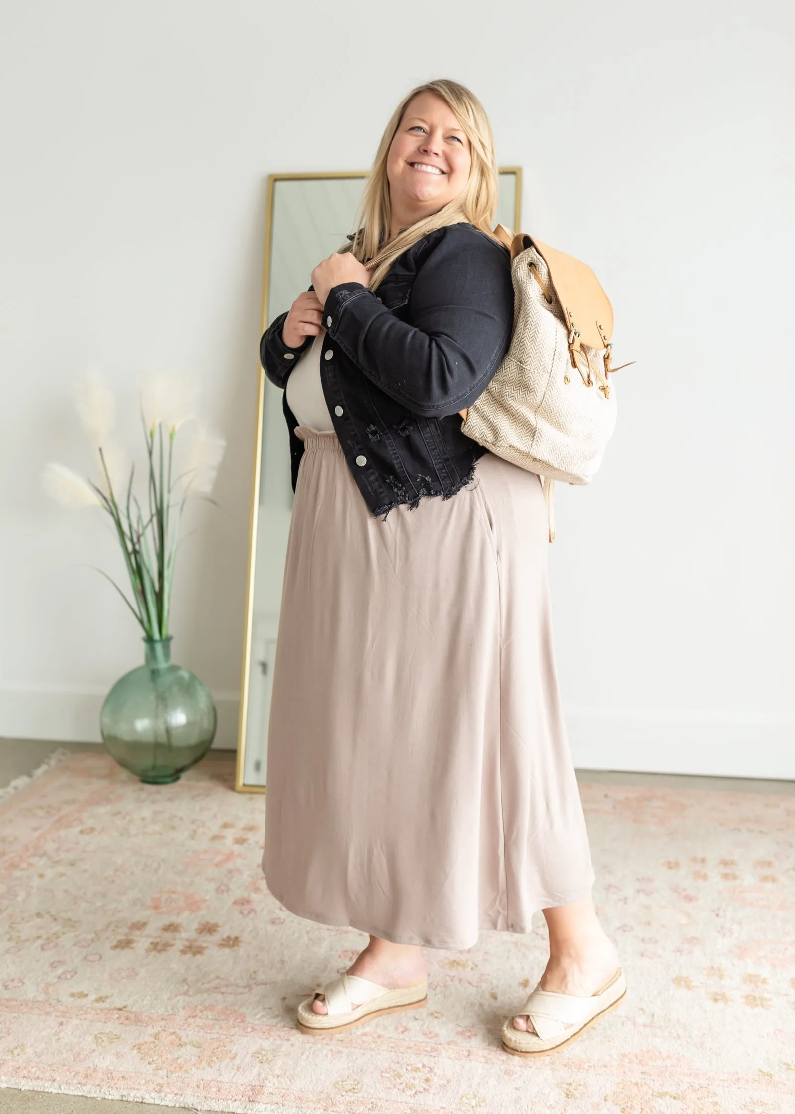 Tatum Canvas Backpack With Flap over