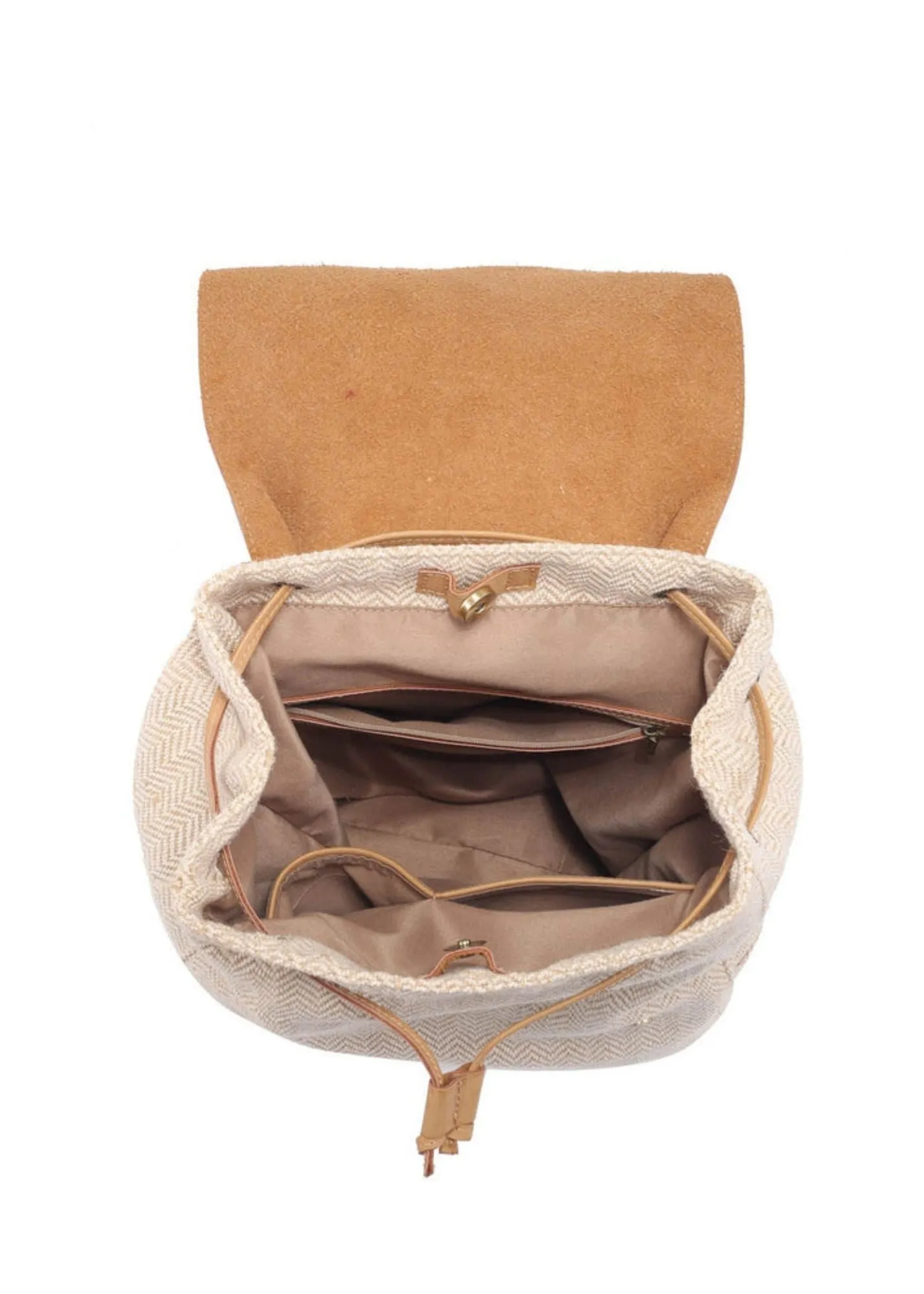 Tatum Canvas Backpack With Flap over