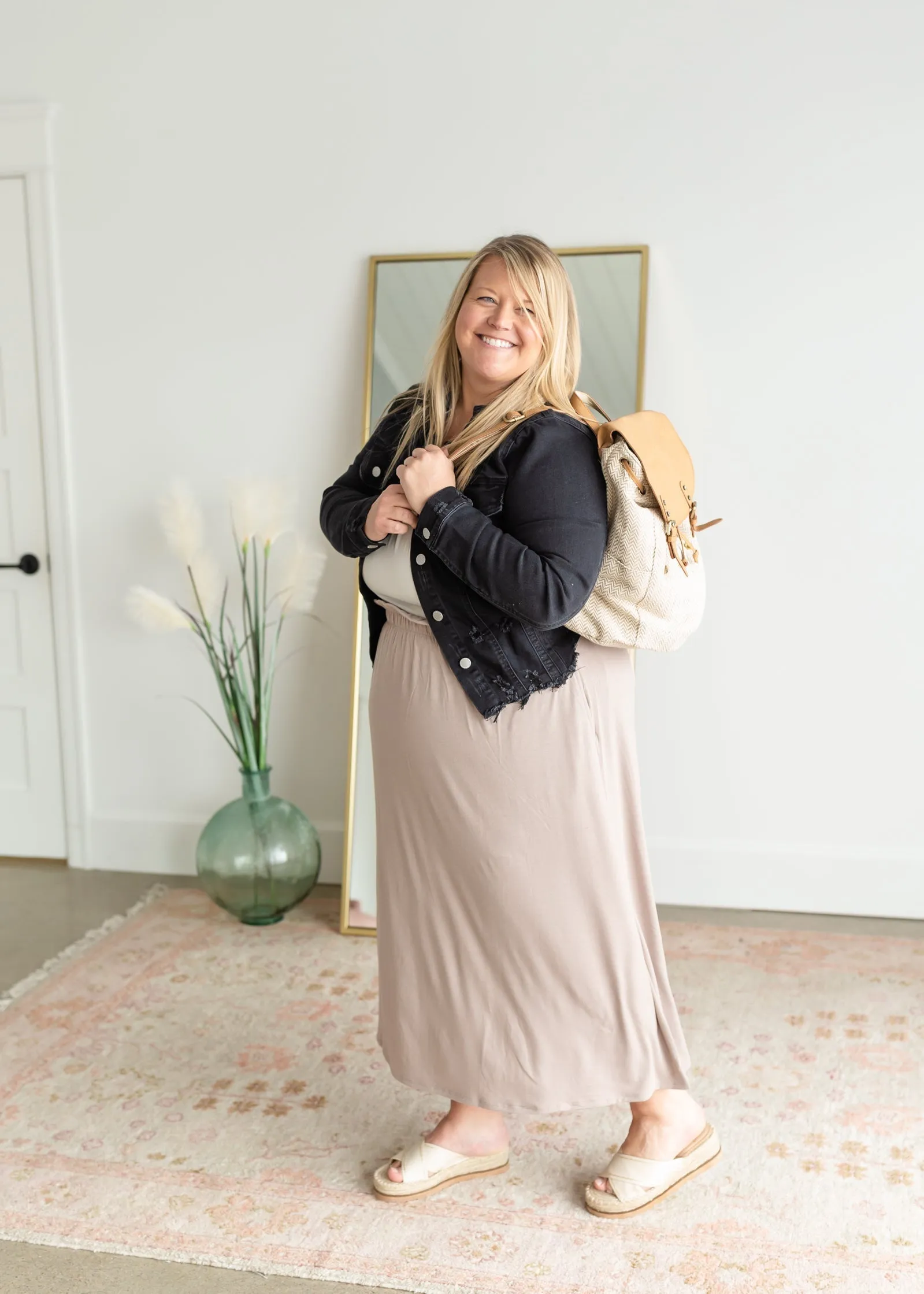 Tatum Canvas Backpack With Flap over