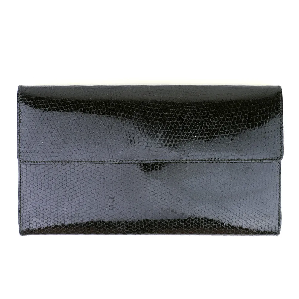 Vintage LEIBER 80s Black Leather Wallet