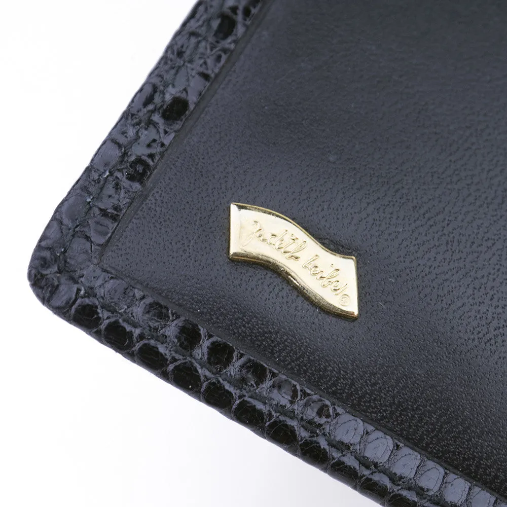 Vintage LEIBER 80s Black Leather Wallet