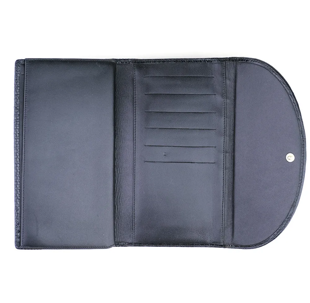 Vintage LEIBER 80s Black Leather Wallet